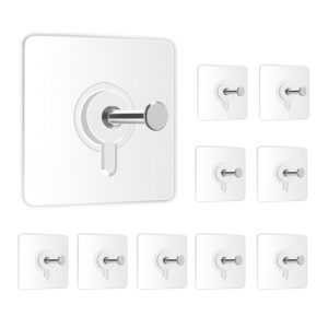 Self Adhesive Wall Hook – Heavy Duty Waterproof Hook (10 Pack)