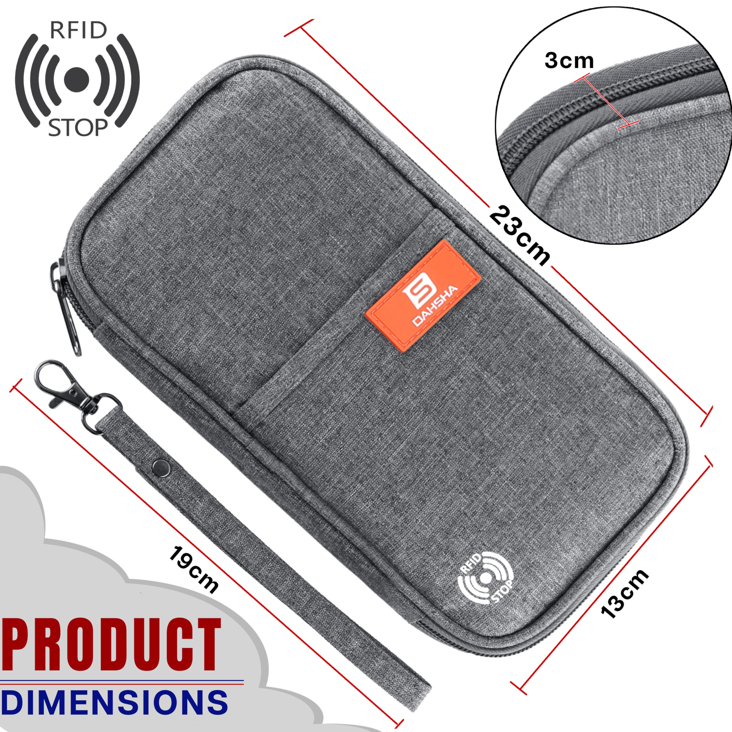 RFID Travel Organizer Pouch – Passport, Phone & Document Holder - Image 7