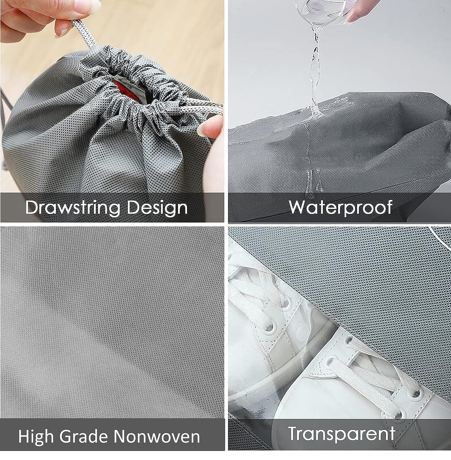 Travel Shoe Storage Bag – Waterproof Drawstring Shoe Organizer - Image 4