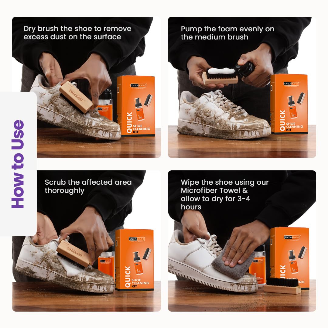 Quick Shoe Cleaning Kit – Sneaker Cleaning Foam with Brush - Image 4